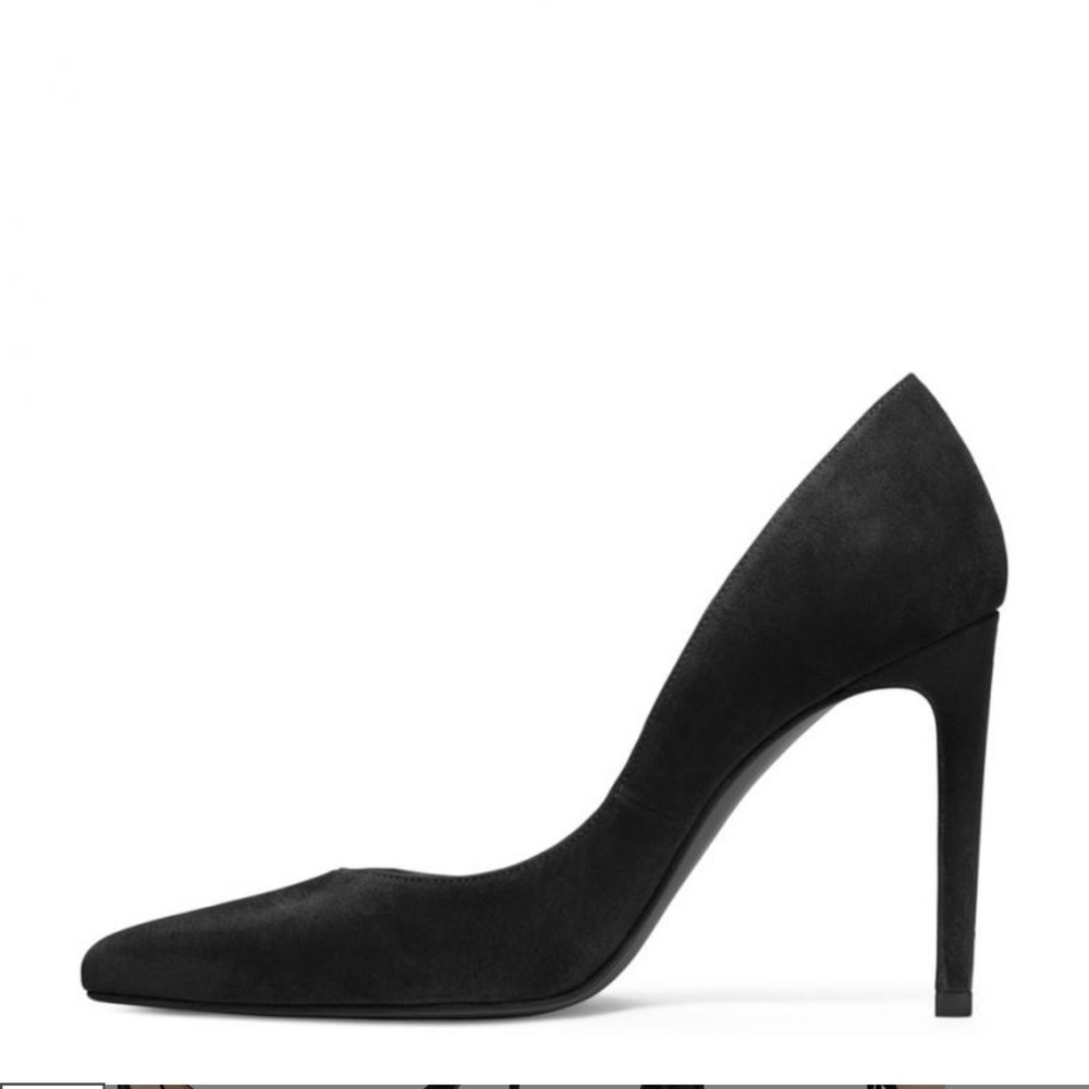 Worn once STUART WEITZMAN CURVIA PUMP BLACK SUEDE